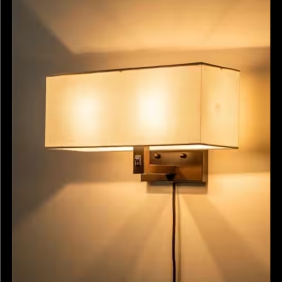 Cattleya Wall Sconce W/Linen Shade 2-Light Oil-Rubbed Bronze Up+Down Lighting - Picture 1 of 8